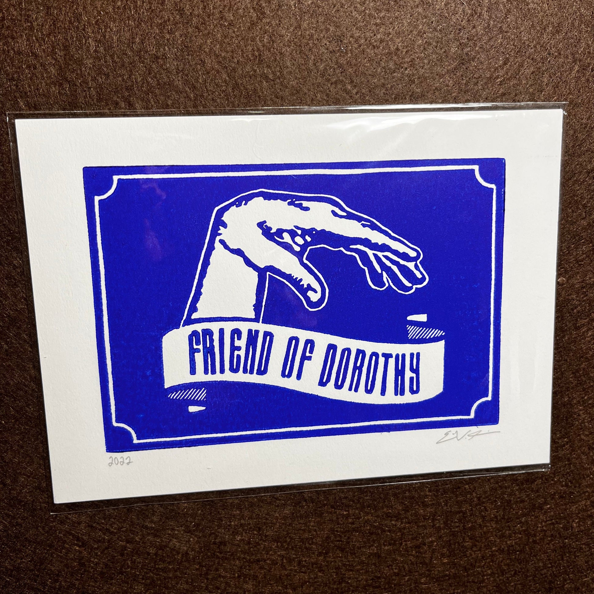 Friend of Dorothy LINOCUT PRINT