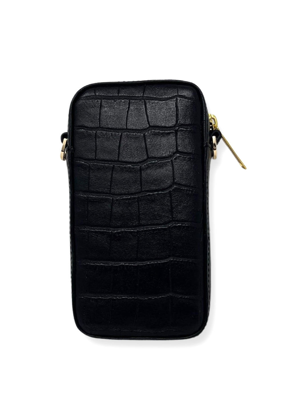 Petit Sac à bandoulière en Cuir Véritable Noir Verni BPS, Marie-Pierre