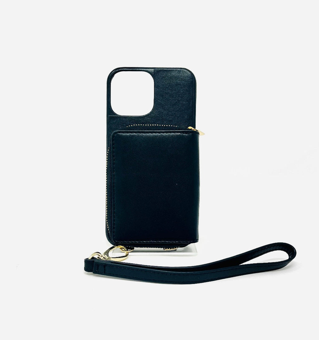 Maylia Leather Card Holder, Black