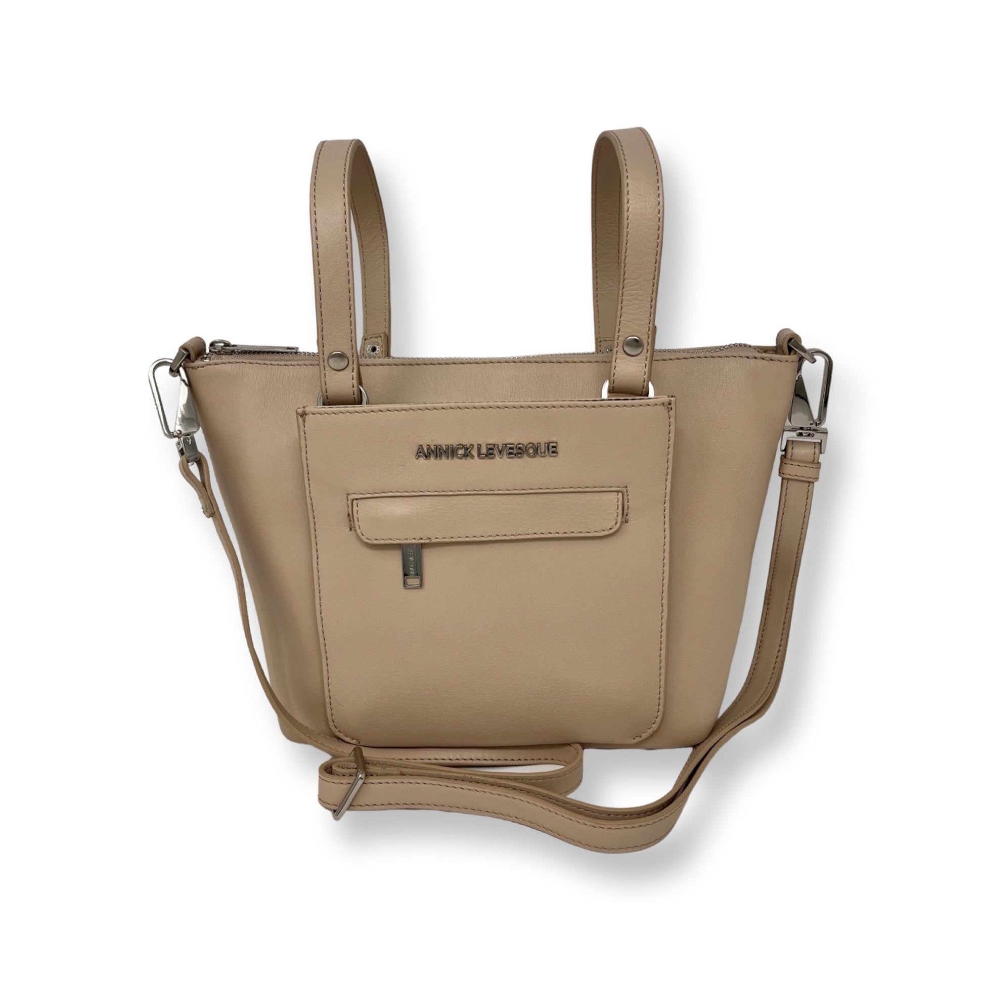 Sac à Main en Cuir véritable champagne vintage, Lina