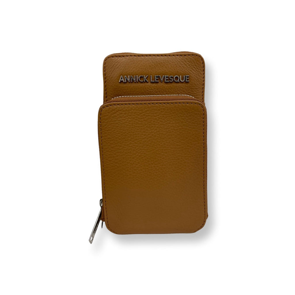 Small Tan Leather Crossbody Bag - Marie-Josée