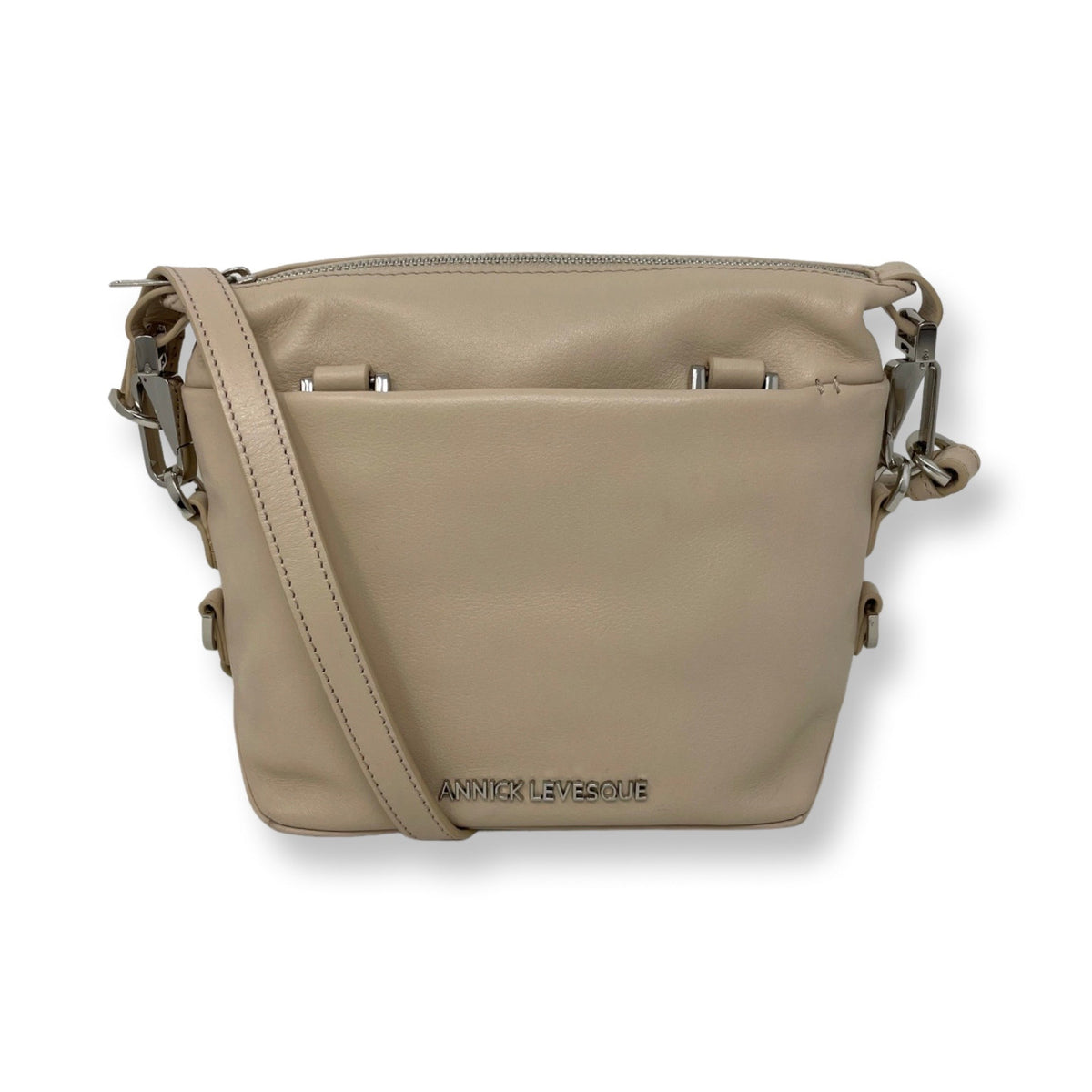 Beige Leather Handbag, Kate