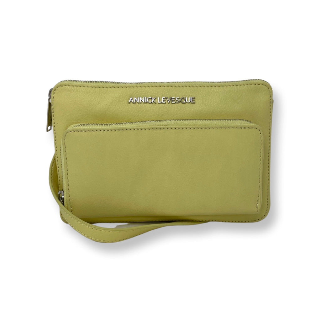 Small Genuine Leather Yellow Wallet, Carmen