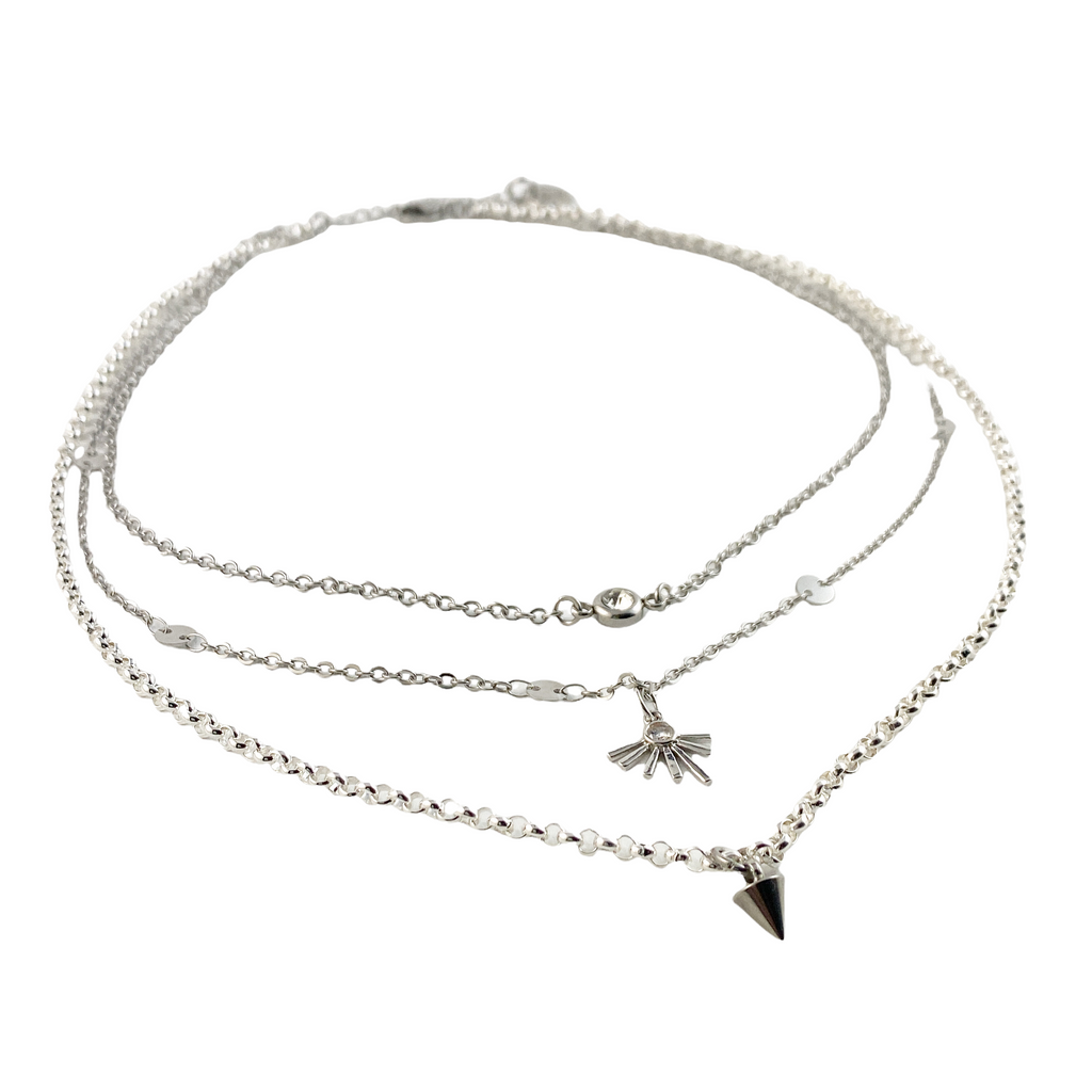 Silver Sunburst Necklace