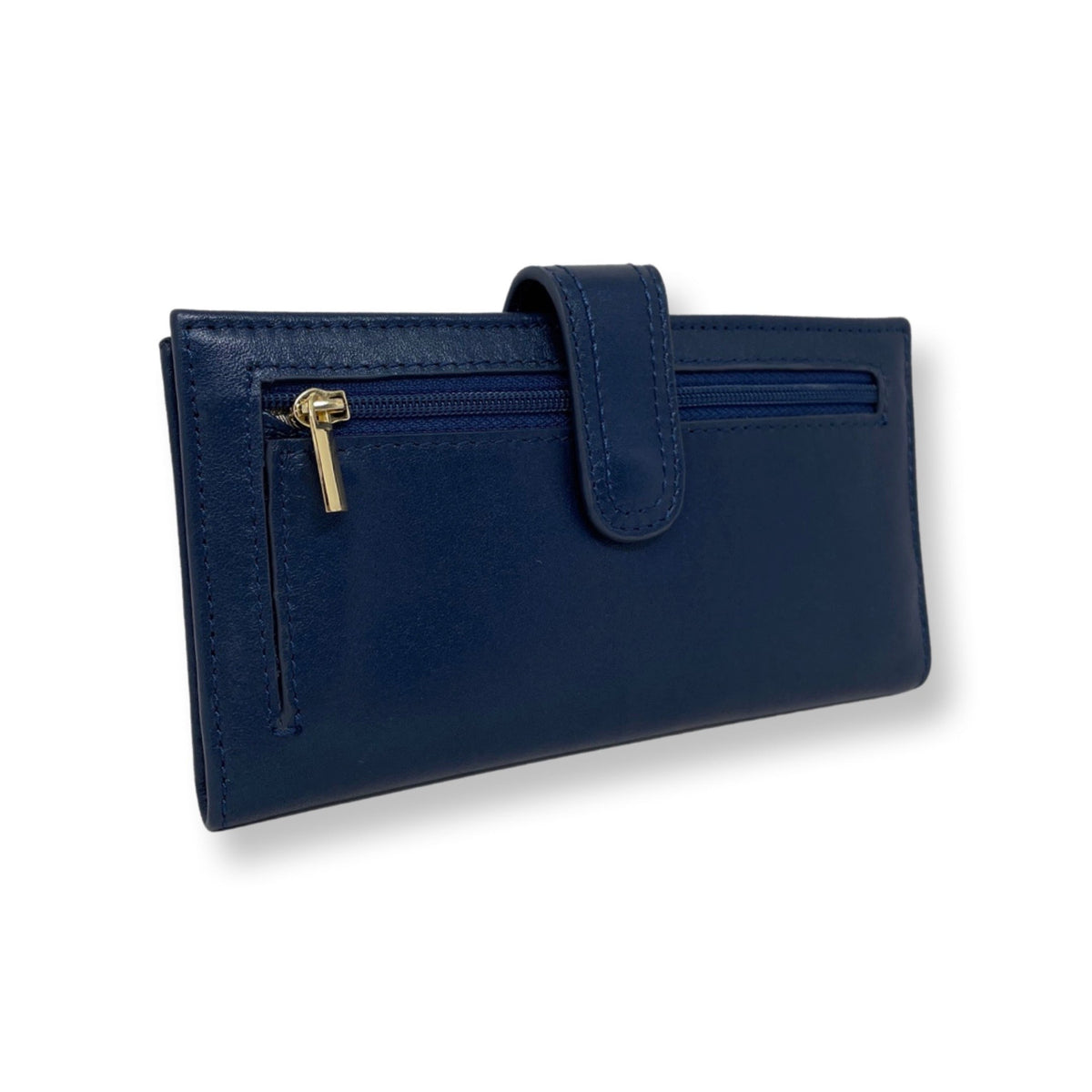 Small Navy Blue Leather Wallet - Denise