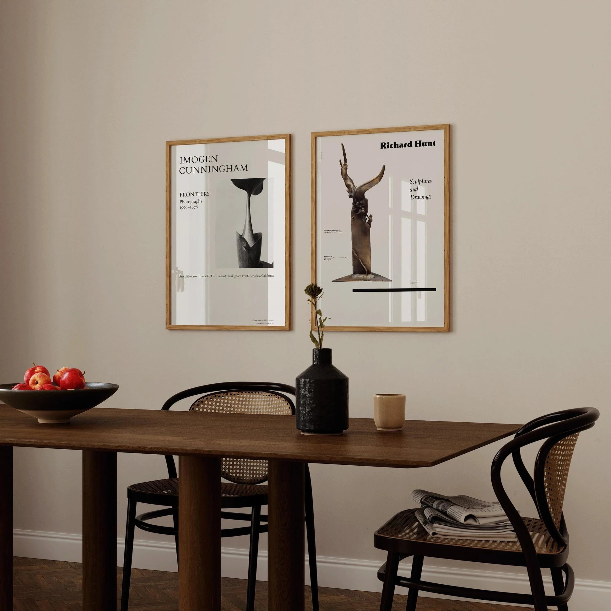 Affiches d'Imogen Cunningham et Richard Hunt : Estampes d'art minimalistes
