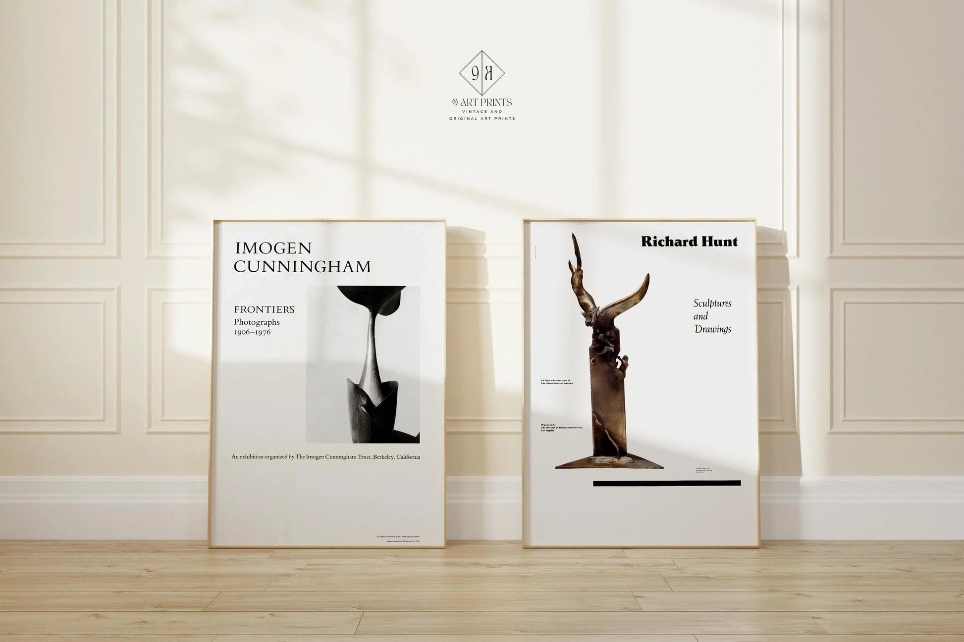 Affiches d'Imogen Cunningham et Richard Hunt : Estampes d'art minimalistes