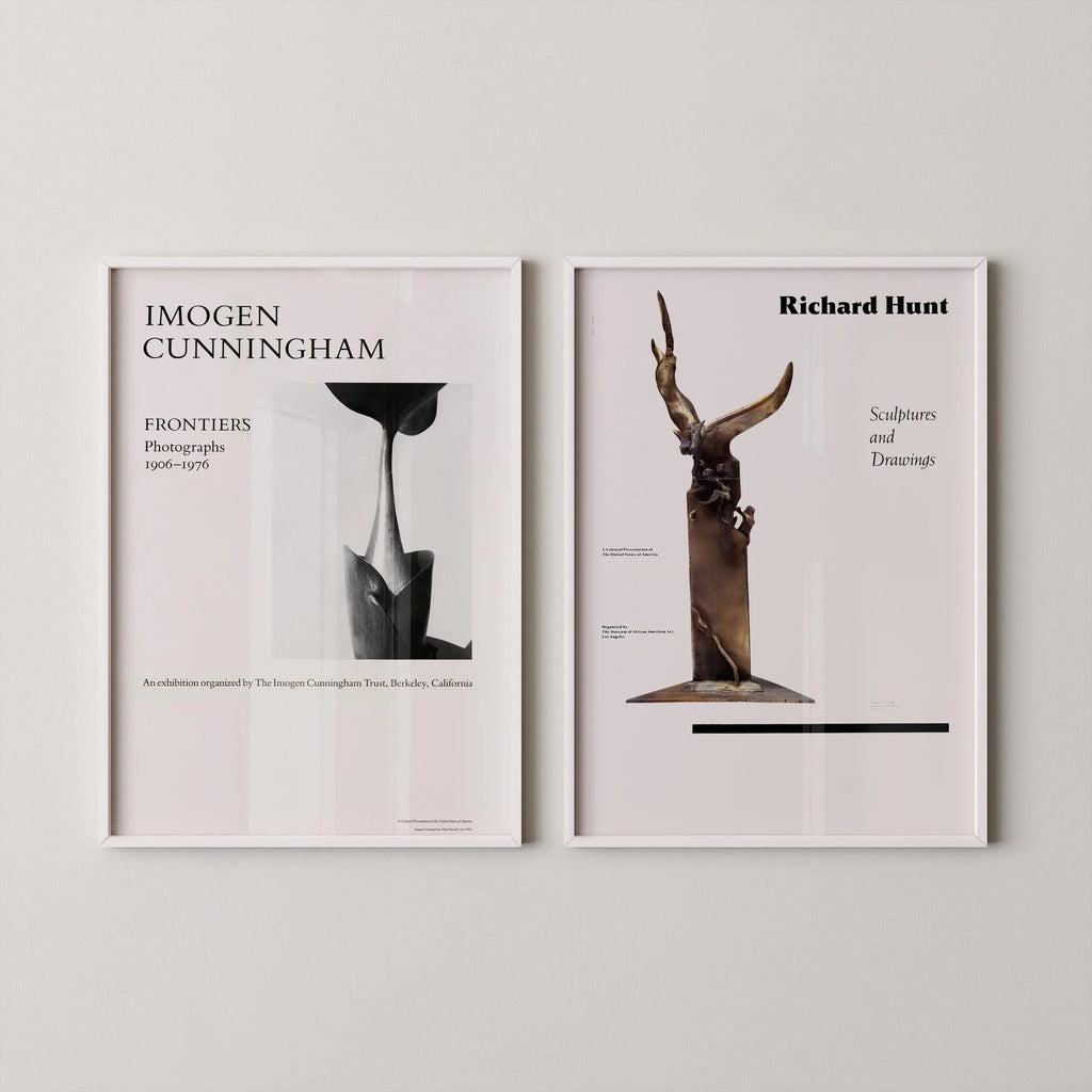 Affiches d'Imogen Cunningham et Richard Hunt : Estampes d'art minimalistes