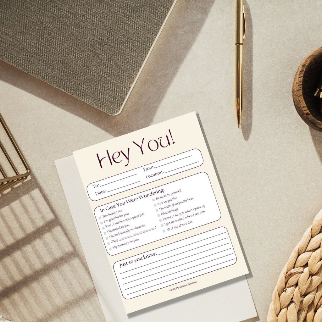 "Hey You, In Case You Were Wondering" Notepad