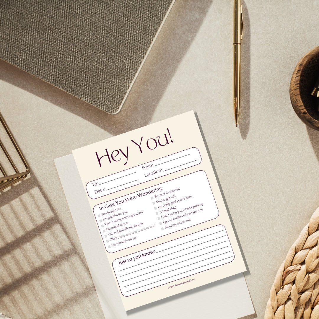 "Hey You, In Case You Were Wondering" Notepad