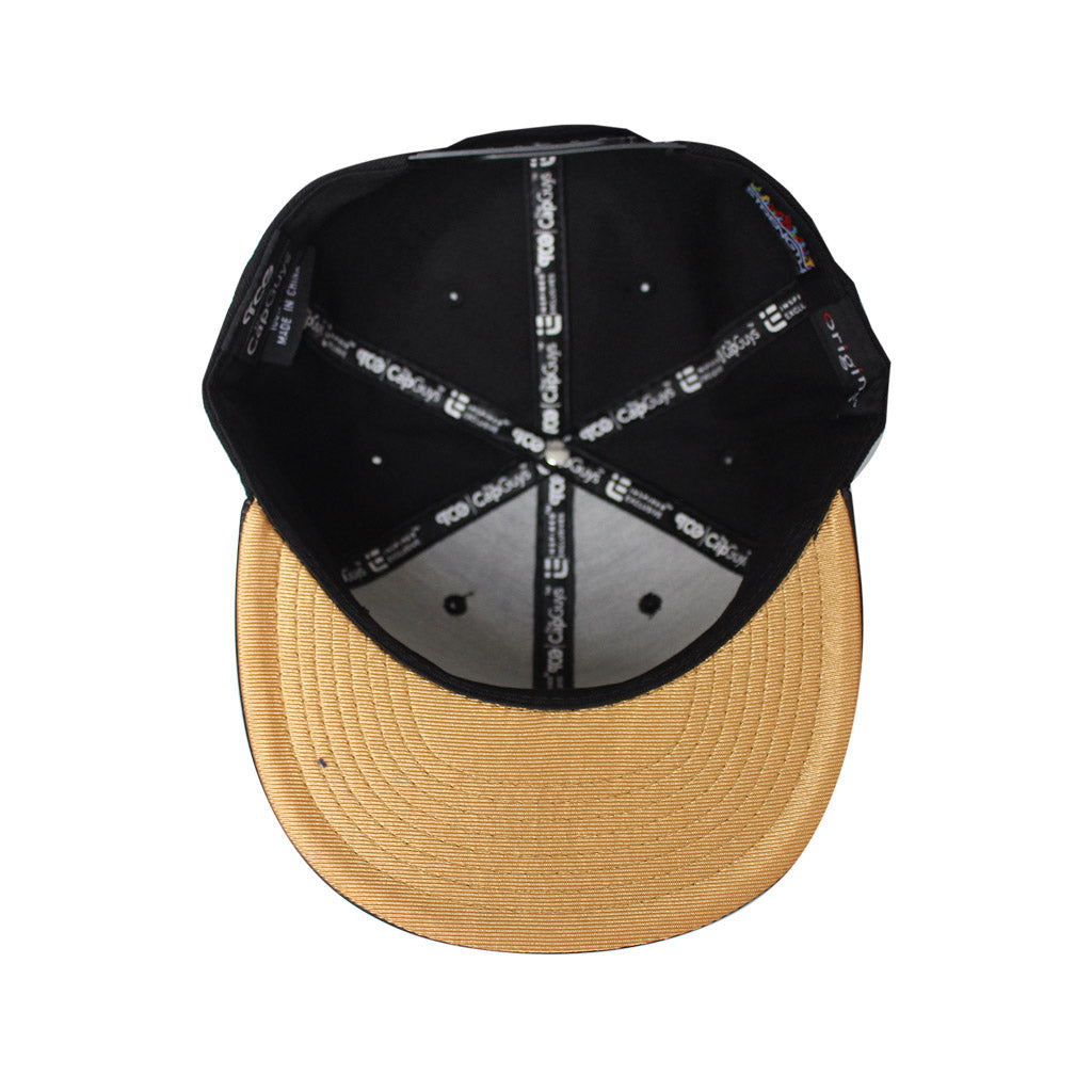 Origins - The Cap Guys TCG / Inspired Exclusives Black PU Brim And Gold Under Brim Snapback Cap