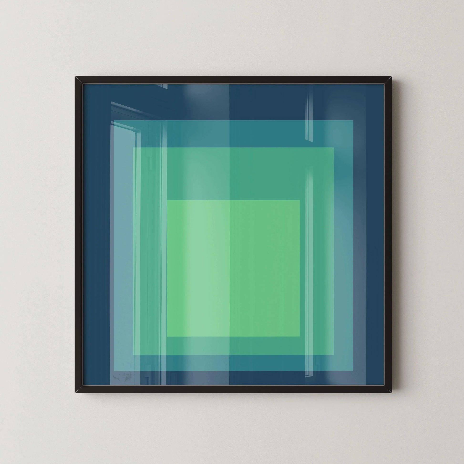 Inspiré par Josef Albers - Sarah - Hommage au carré - Impression giclée : Art moderne du milieu du XXe siècle