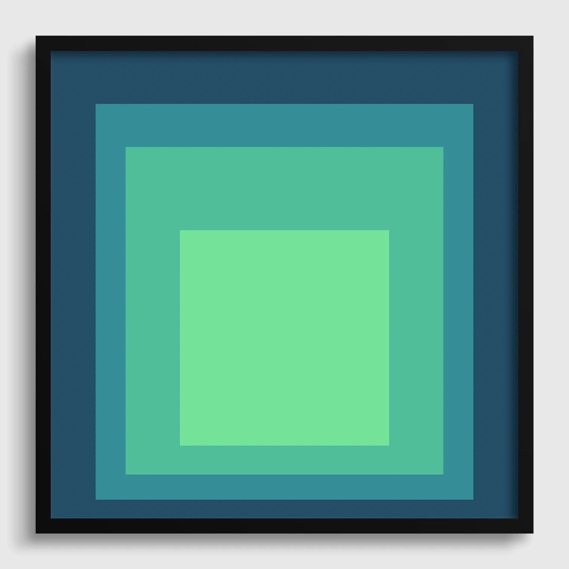 Inspiré par Josef Albers - Sarah - Hommage au carré - Impression giclée : Art moderne du milieu du XXe siècle