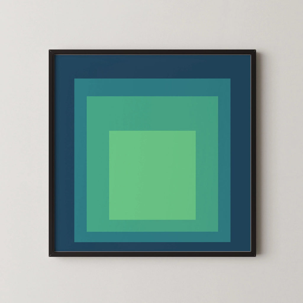 Inspiré par Josef Albers - Sarah - Hommage au carré - Impression giclée : Art moderne du milieu du XXe siècle
