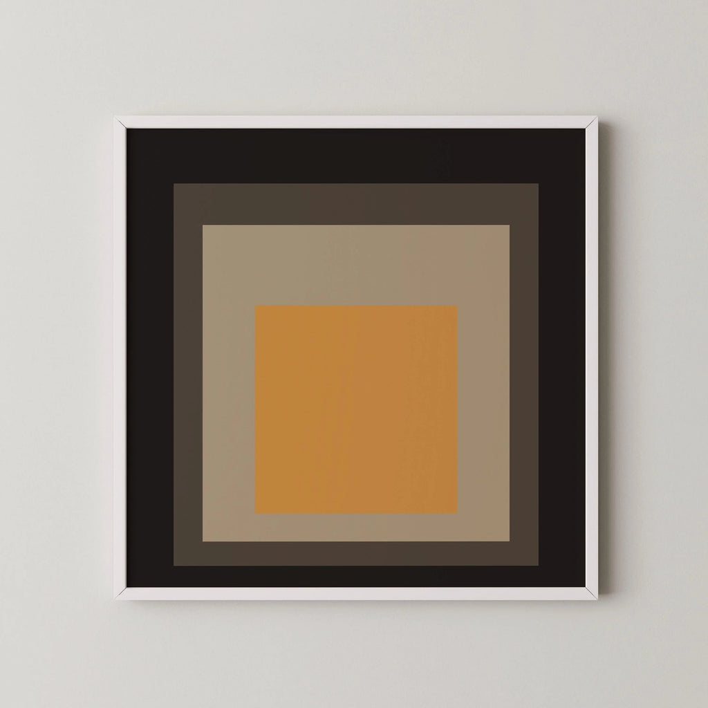 Inspiré par Josef Albers - L'Œuf Millénaire - « Hommage au Carré », estampe giclée : Art moderne du milieu du XXe siècle