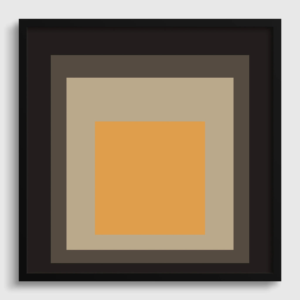 Inspiré par Josef Albers - L'Œuf Millénaire - « Hommage au Carré », estampe giclée : Art moderne du milieu du XXe siècle
