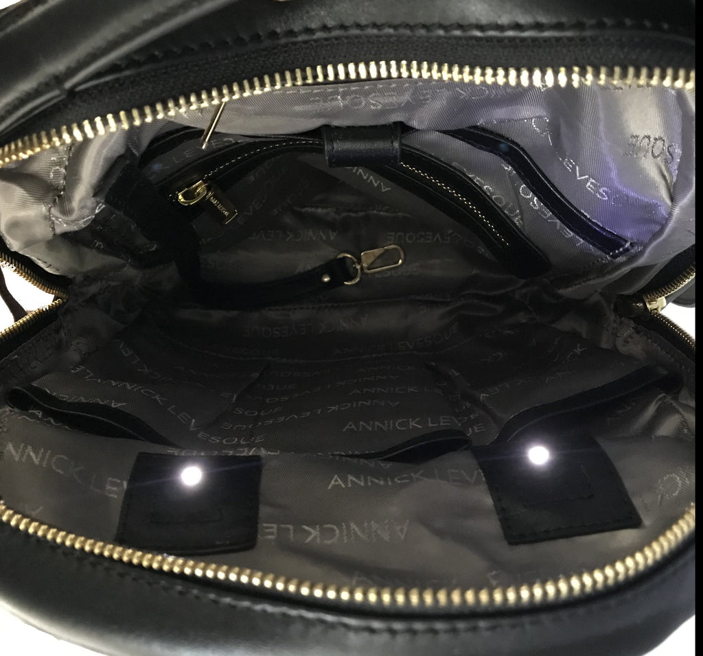 Black Soft Leather Backpack, Alice
