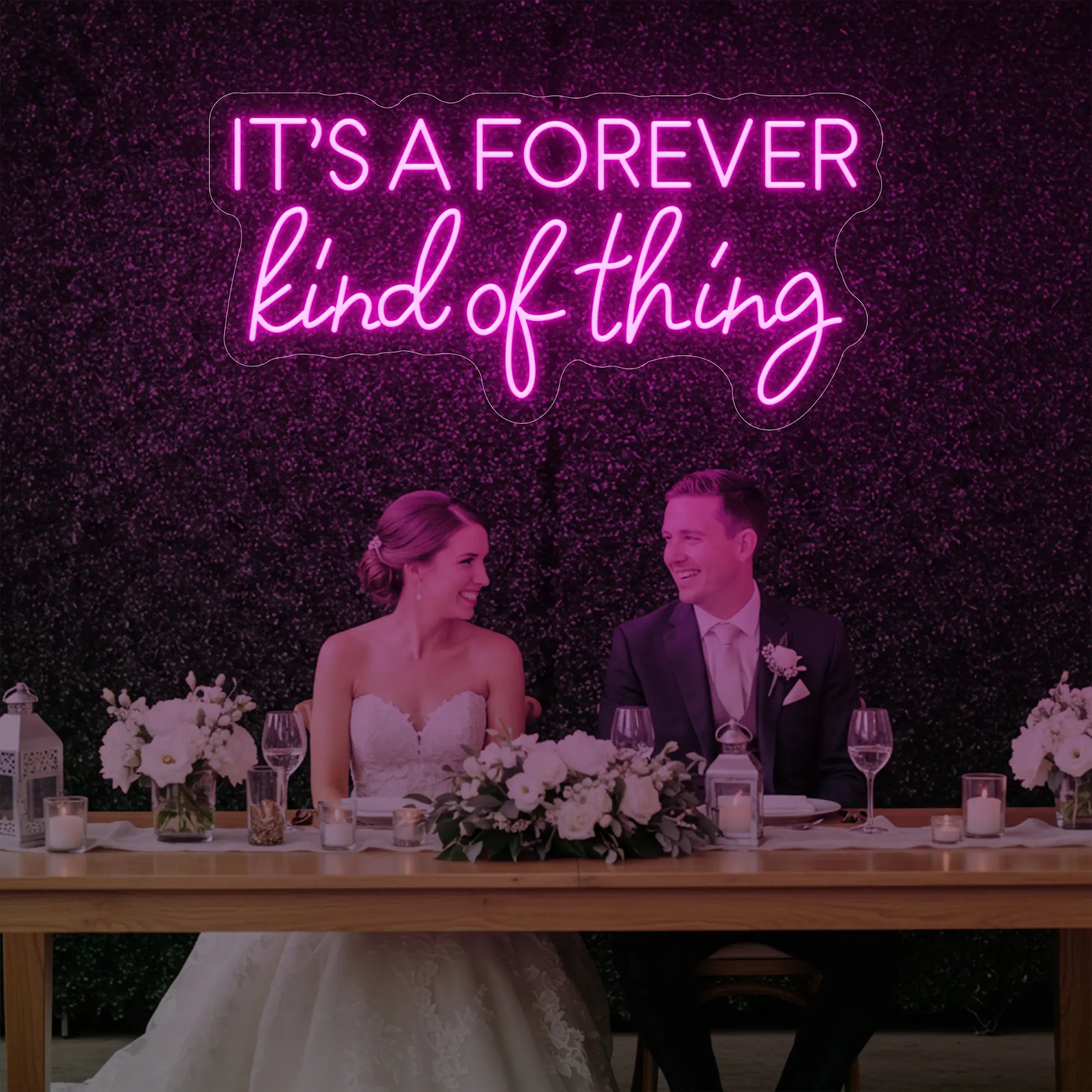 Enseigne lumineuse « C'est pour toujours »