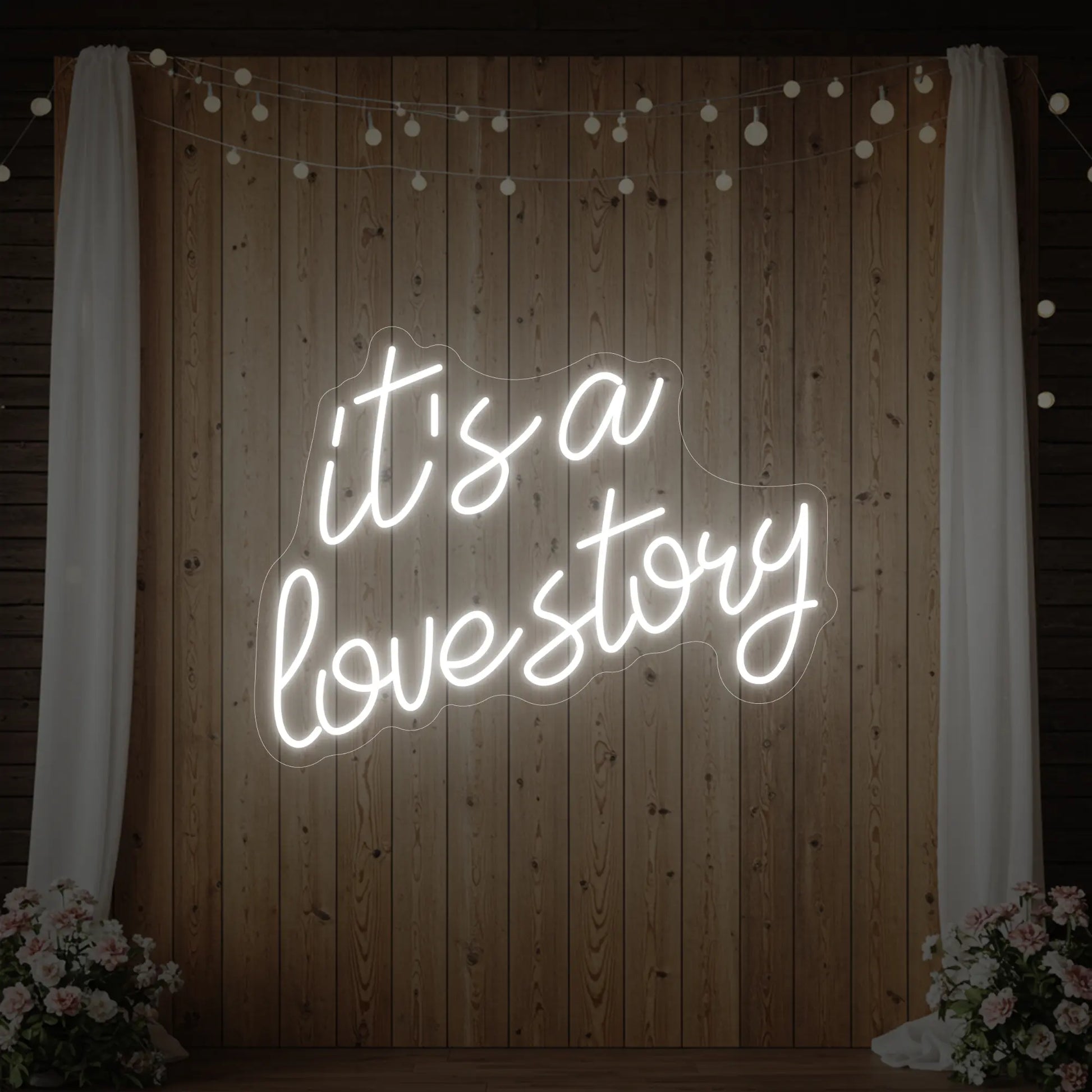 Enseigne lumineuse « It's a Love Story V2 »