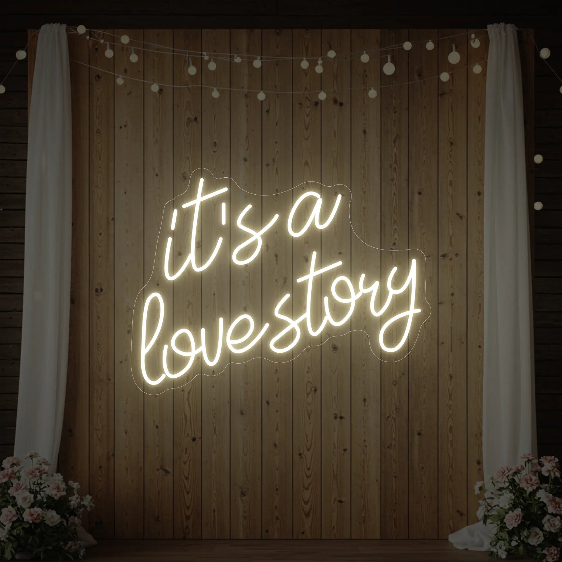Enseigne lumineuse « It's a Love Story V2 »