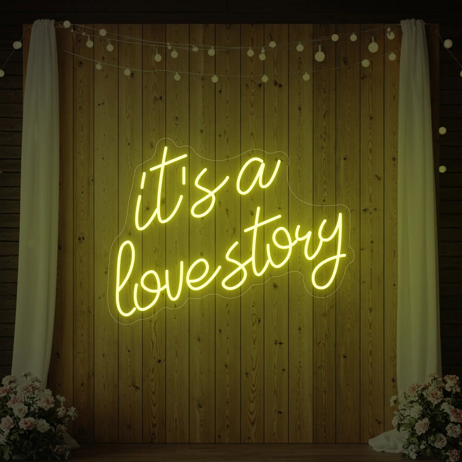 Enseigne lumineuse « It's a Love Story V2 »