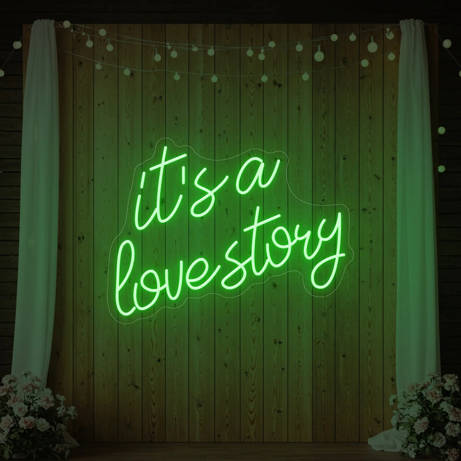 Enseigne lumineuse « It's a Love Story V2 »