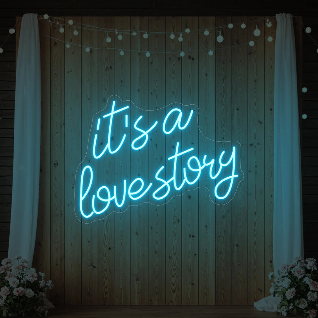 Enseigne lumineuse « It's a Love Story V2 »