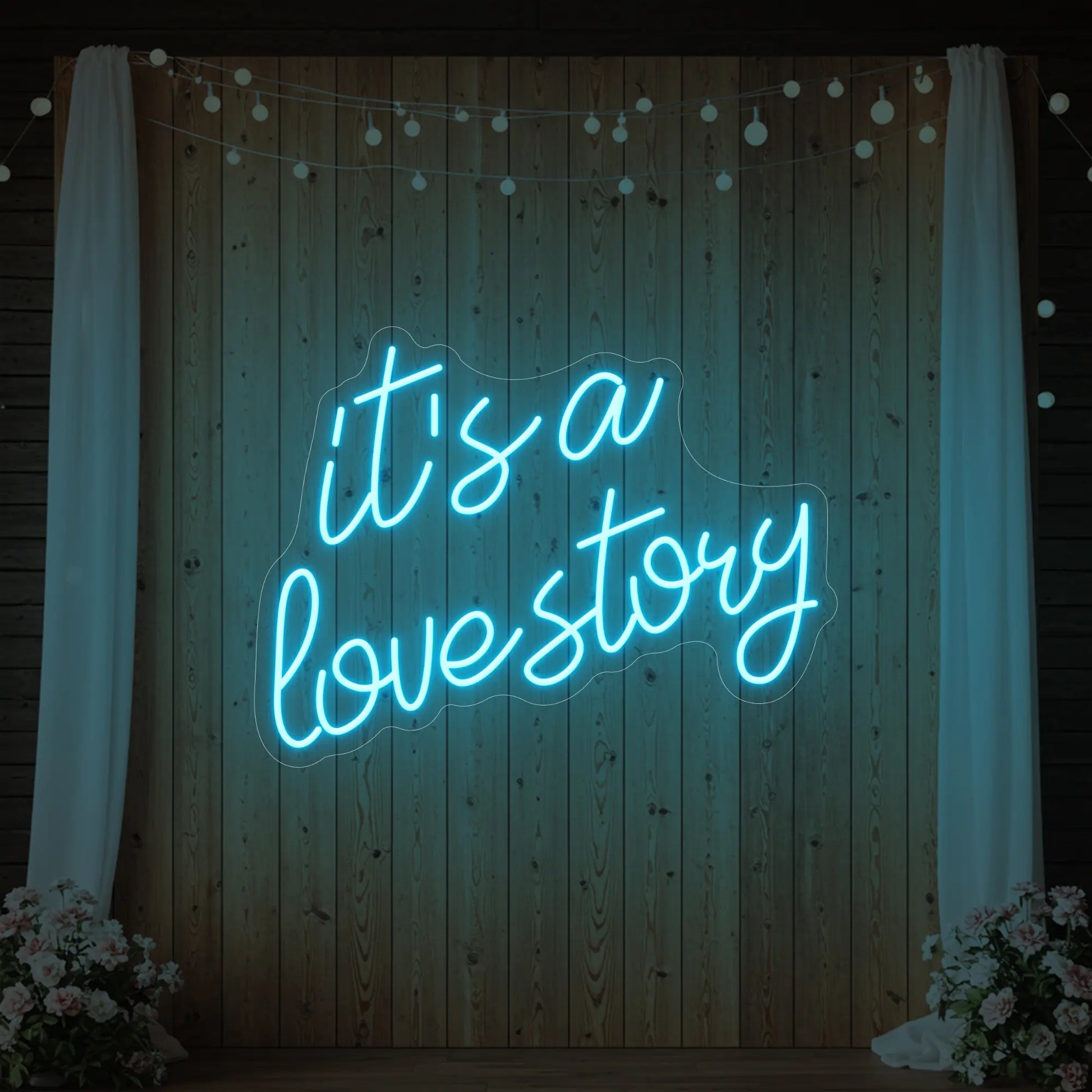 Enseigne lumineuse « It's a Love Story V2 »
