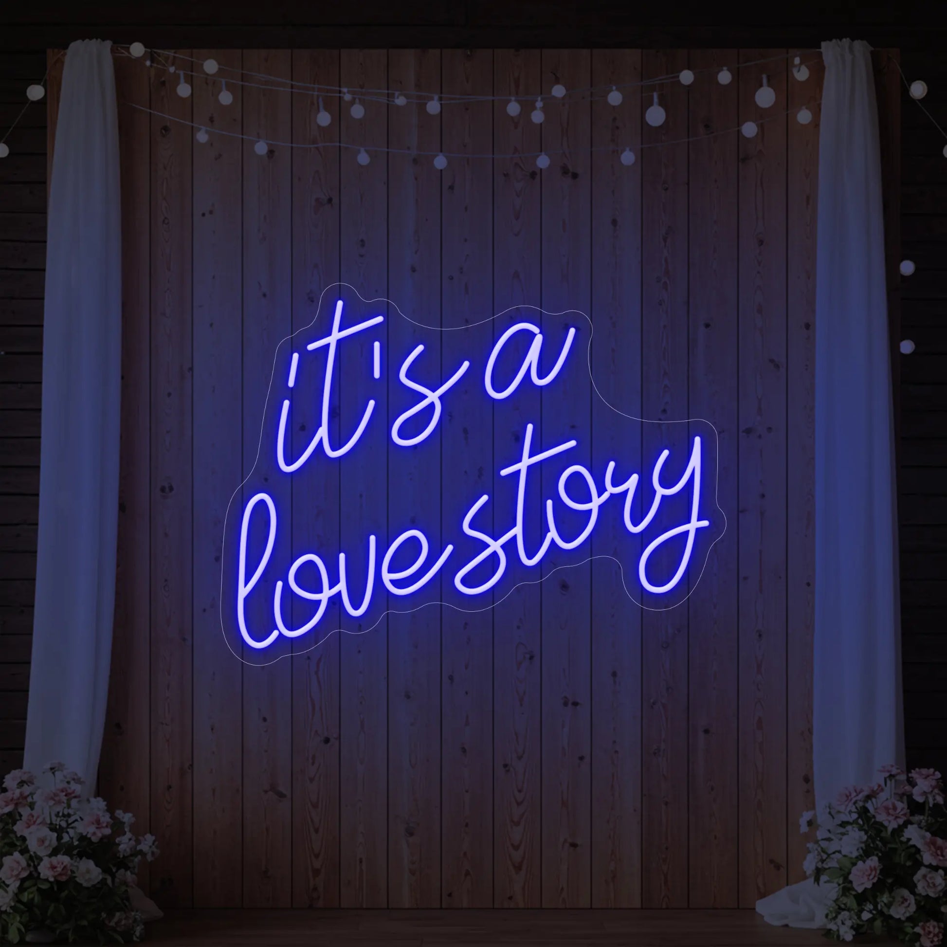 Enseigne lumineuse « It's a Love Story V2 »