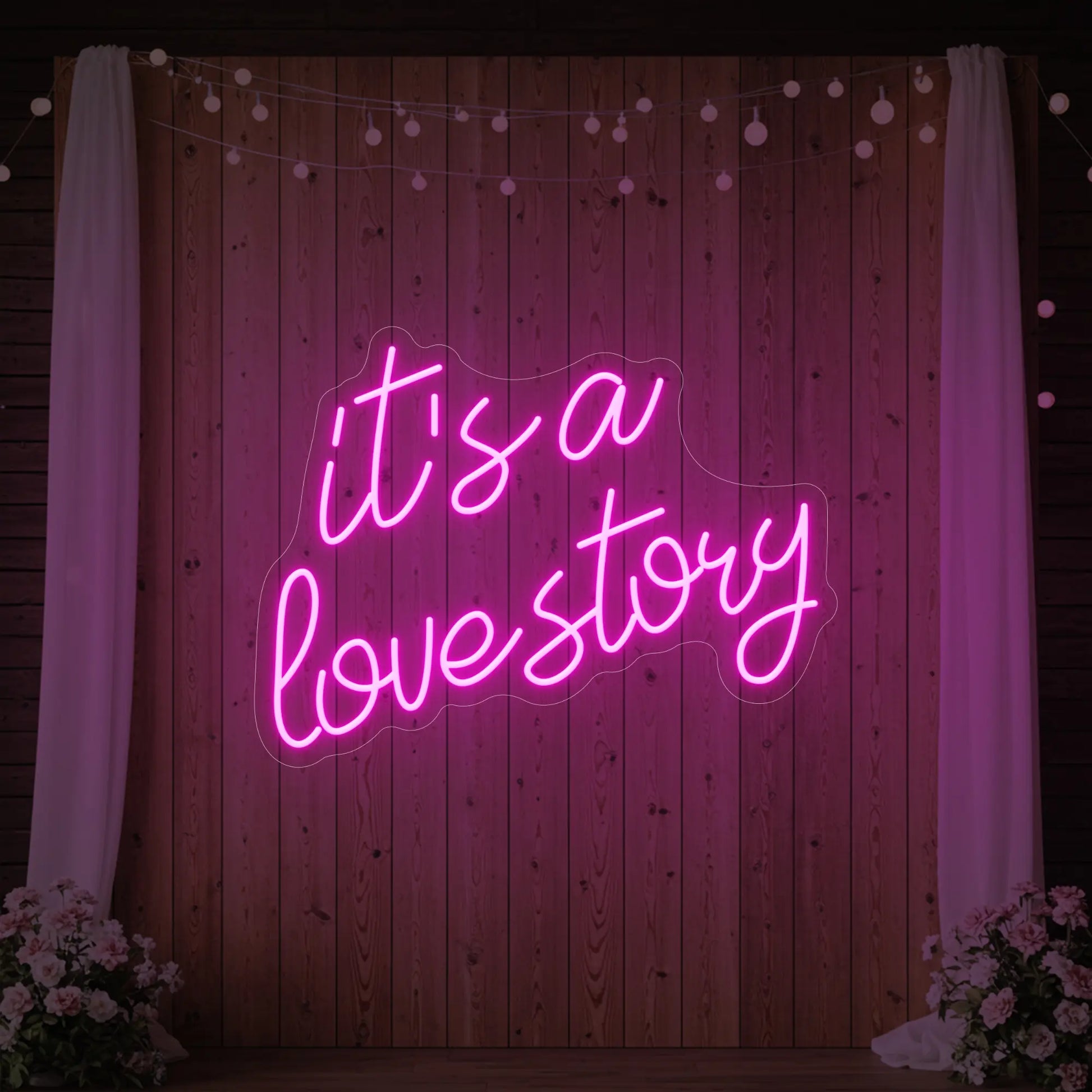 Enseigne lumineuse « It's a Love Story V2 »