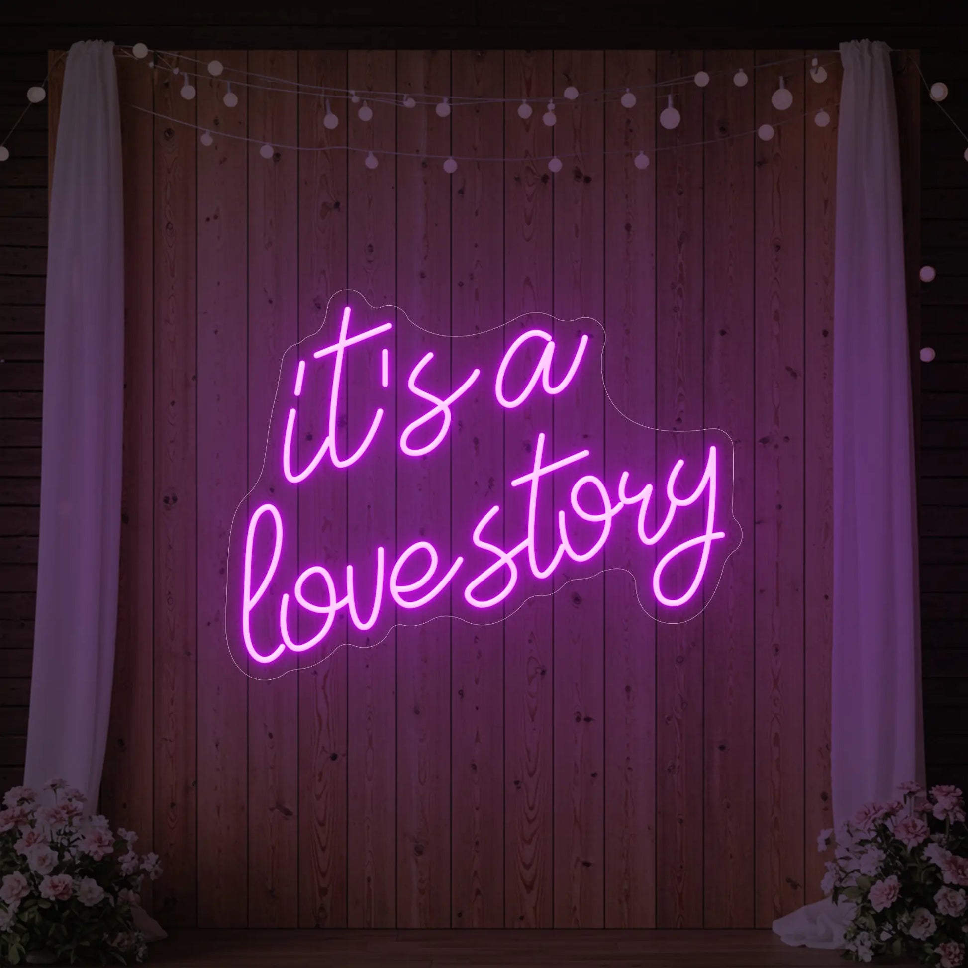 Enseigne lumineuse « It's a Love Story V2 »