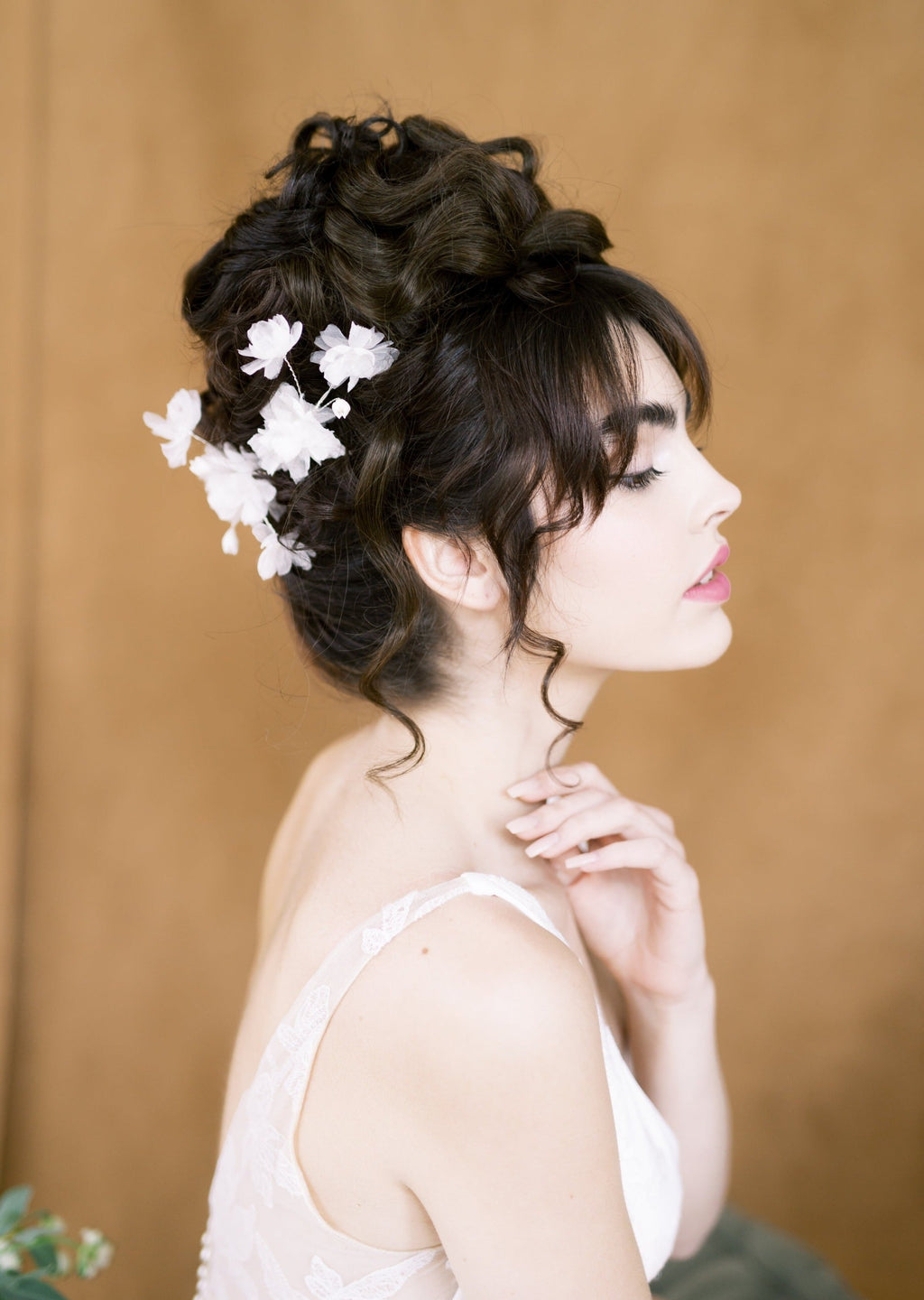 Vigne de cheveux de mariée en fleurs de soie EMMA