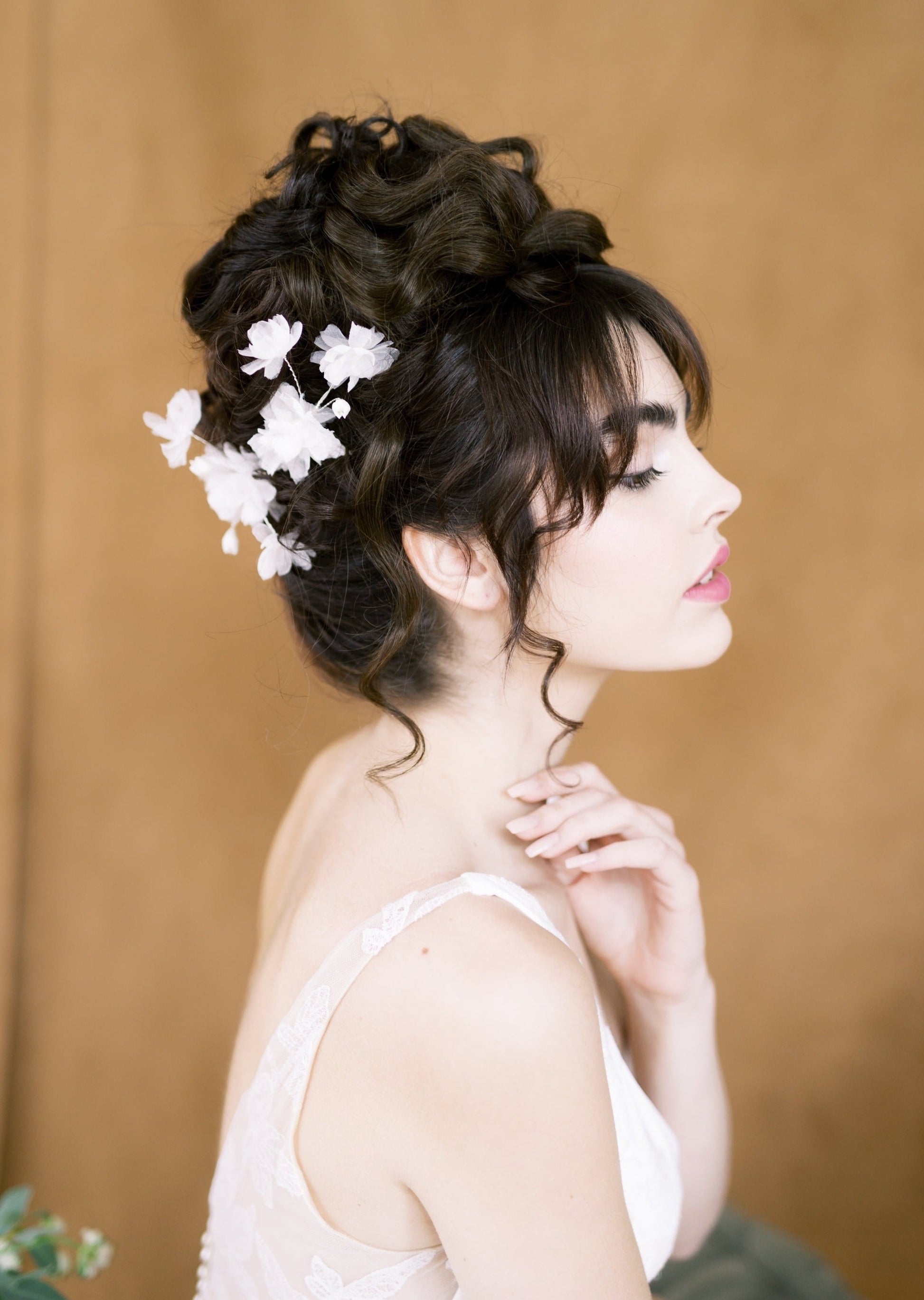 Vigne de cheveux de mariée en fleurs de soie EMMA