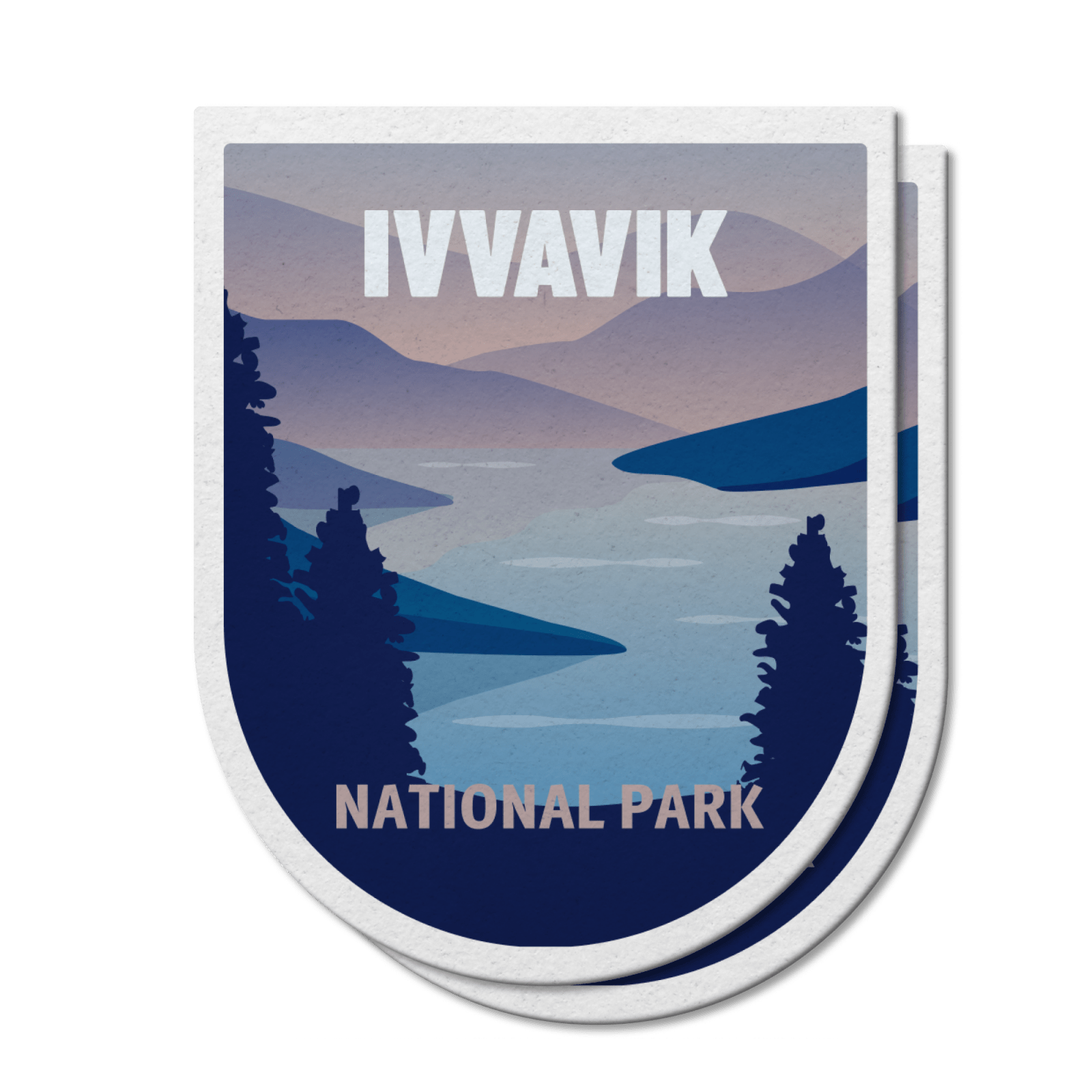 Autocollant en vinyle imperméable du parc national Ivvavik (Canada) 