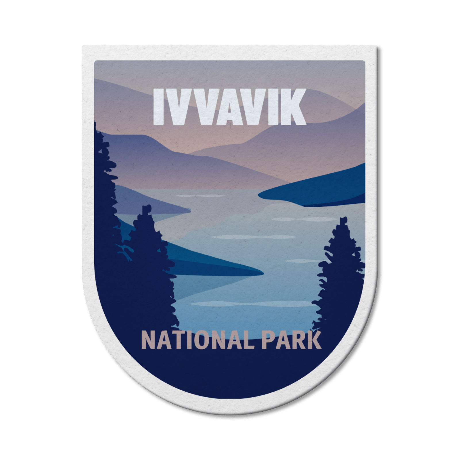 Autocollant en vinyle imperméable du parc national Ivvavik (Canada) 