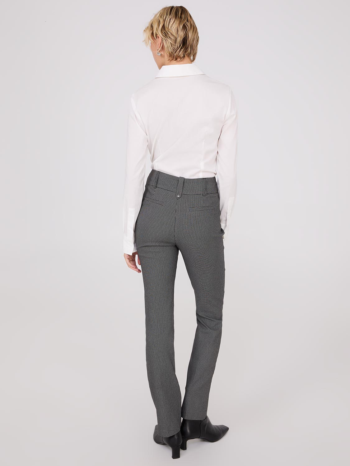 Pantalon bootcut à carreaux