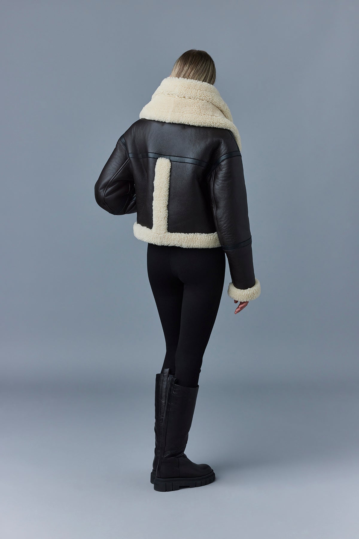 Veste en peau de mouton PENELOPA à double col