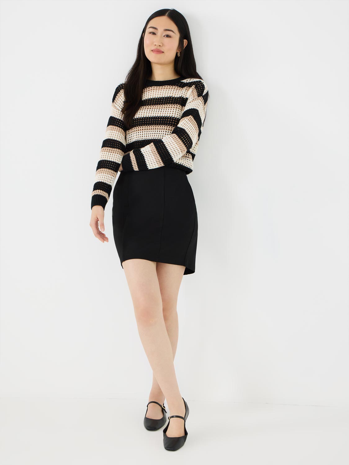 Mini-jupe avec détails de couture