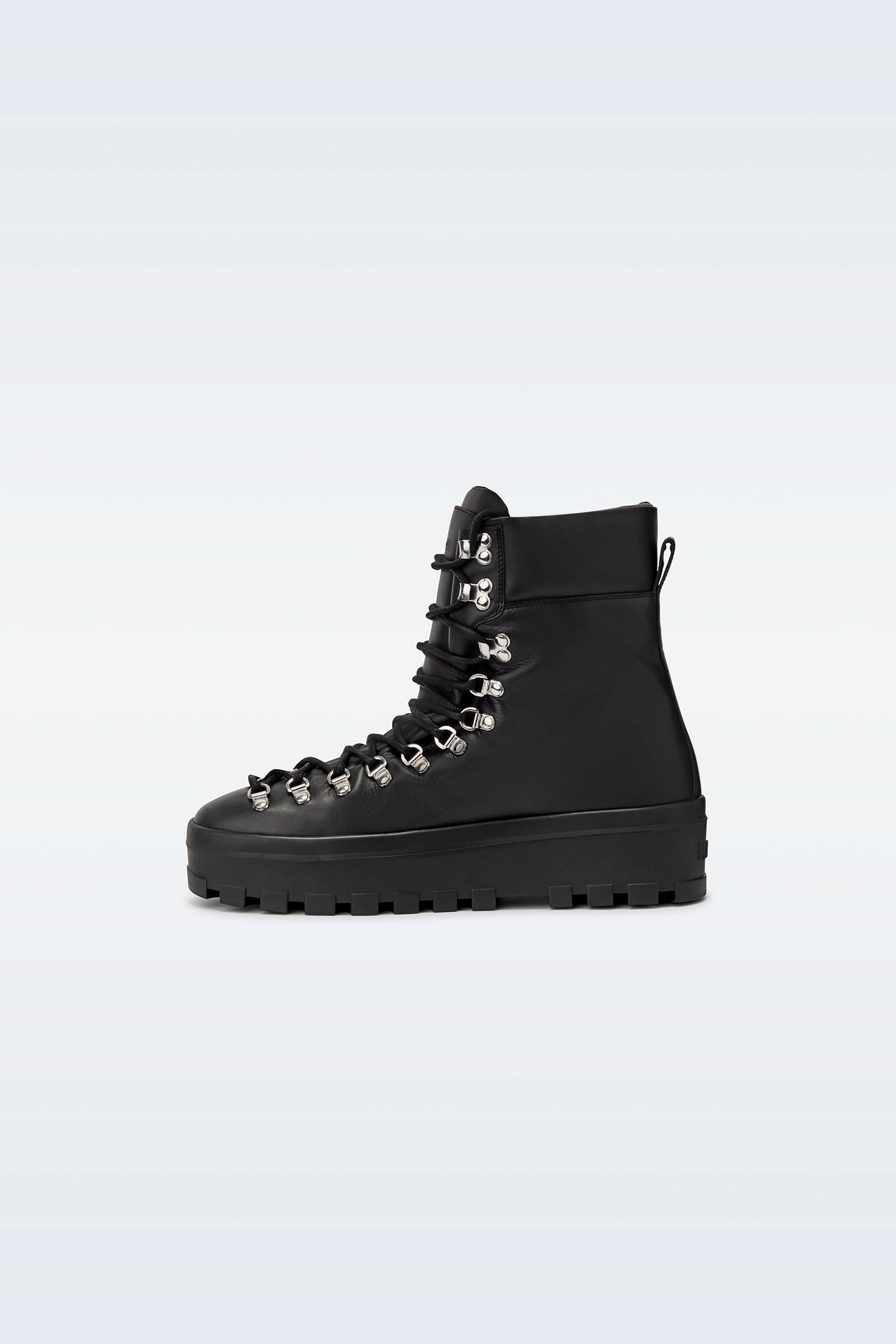 BAIN-M Leather mid-calf lace-up boots