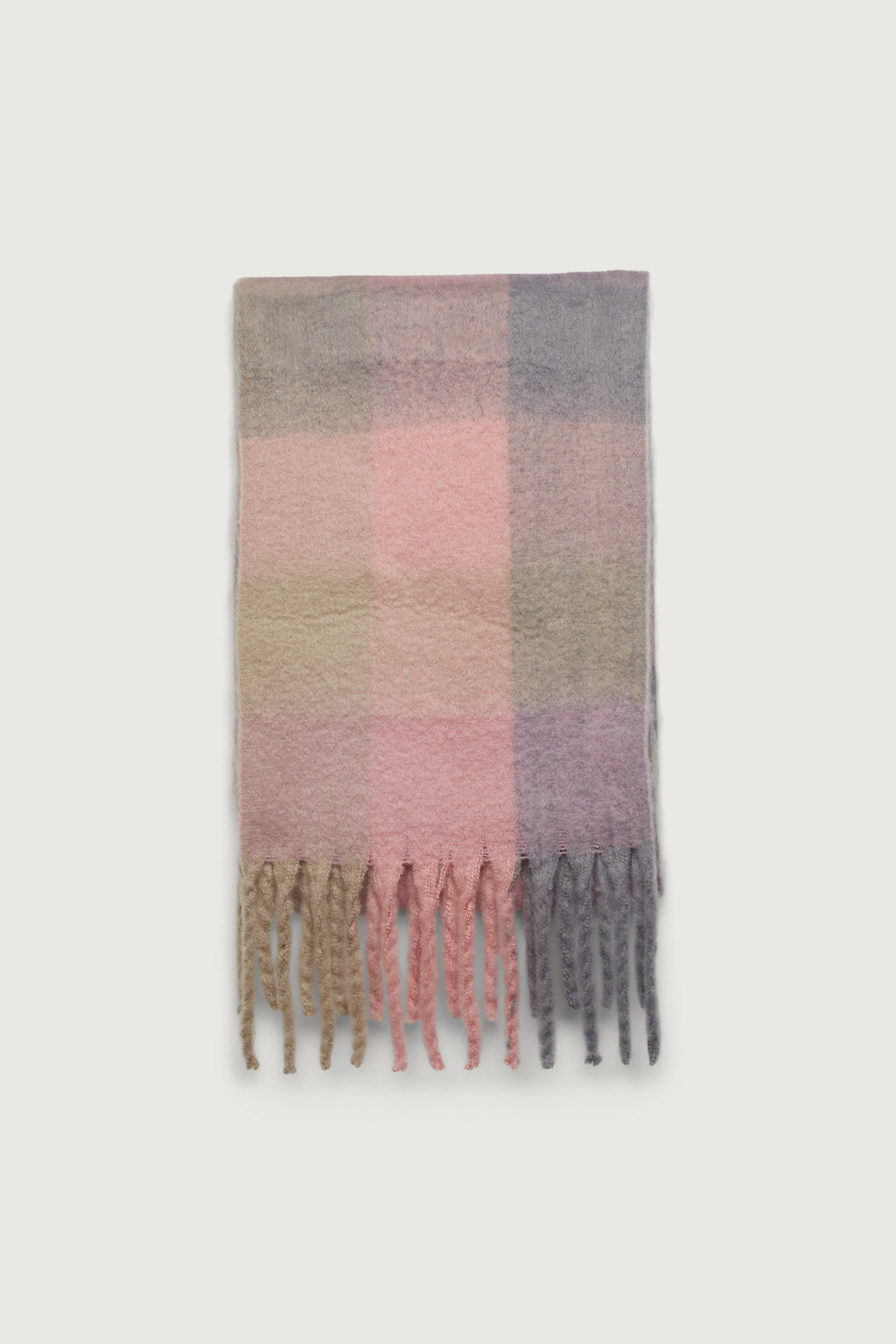 ÉCHARPE À MOTIFS AVEC POMPONS