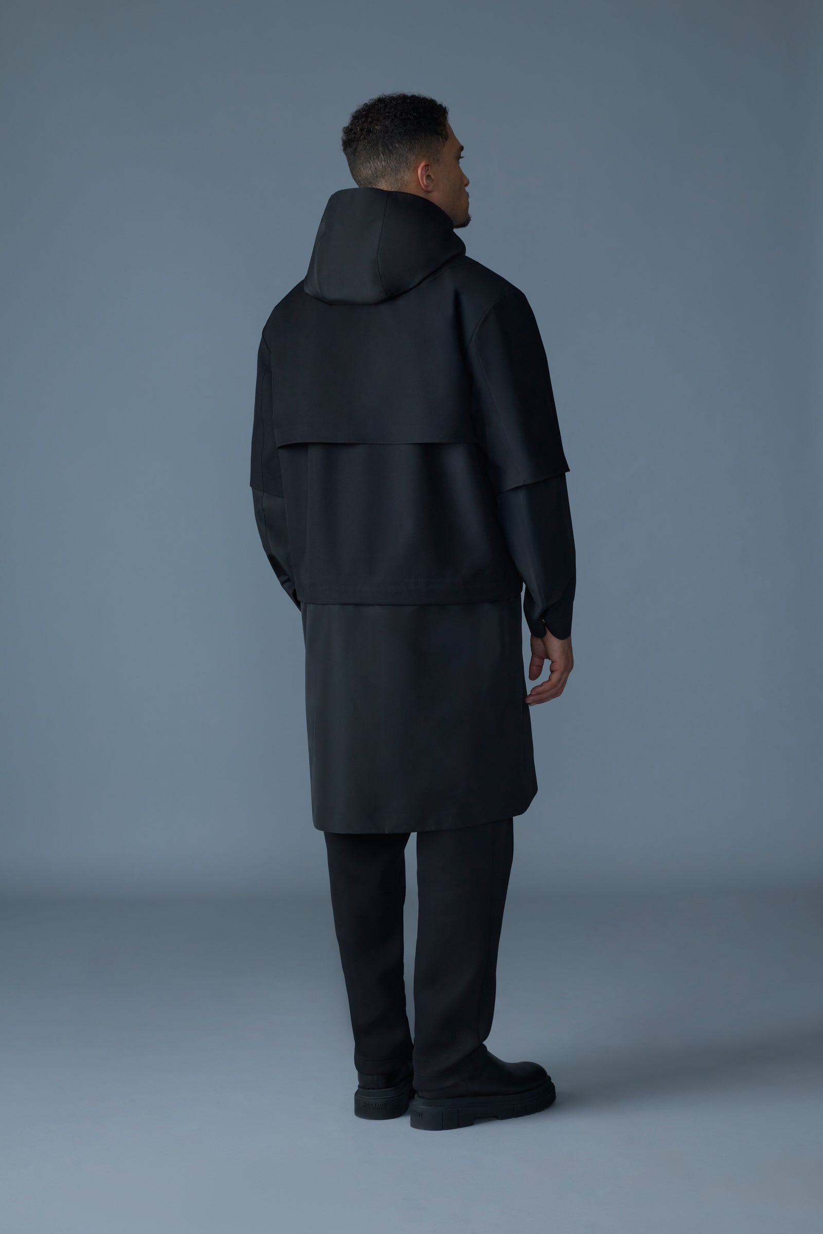 LANE Long Modular Raincoat