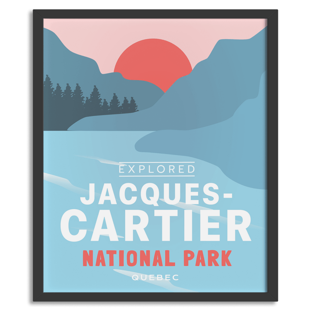 Affiche « Explorée » du parc national Jacques-Cartier