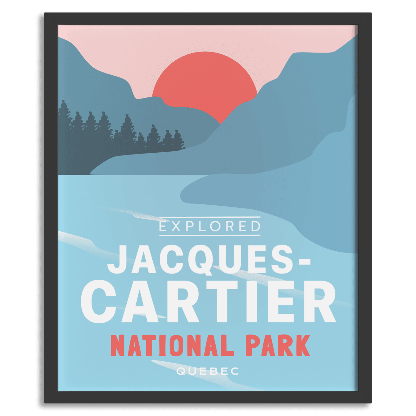 Affiche « Explorée » du parc national Jacques-Cartier