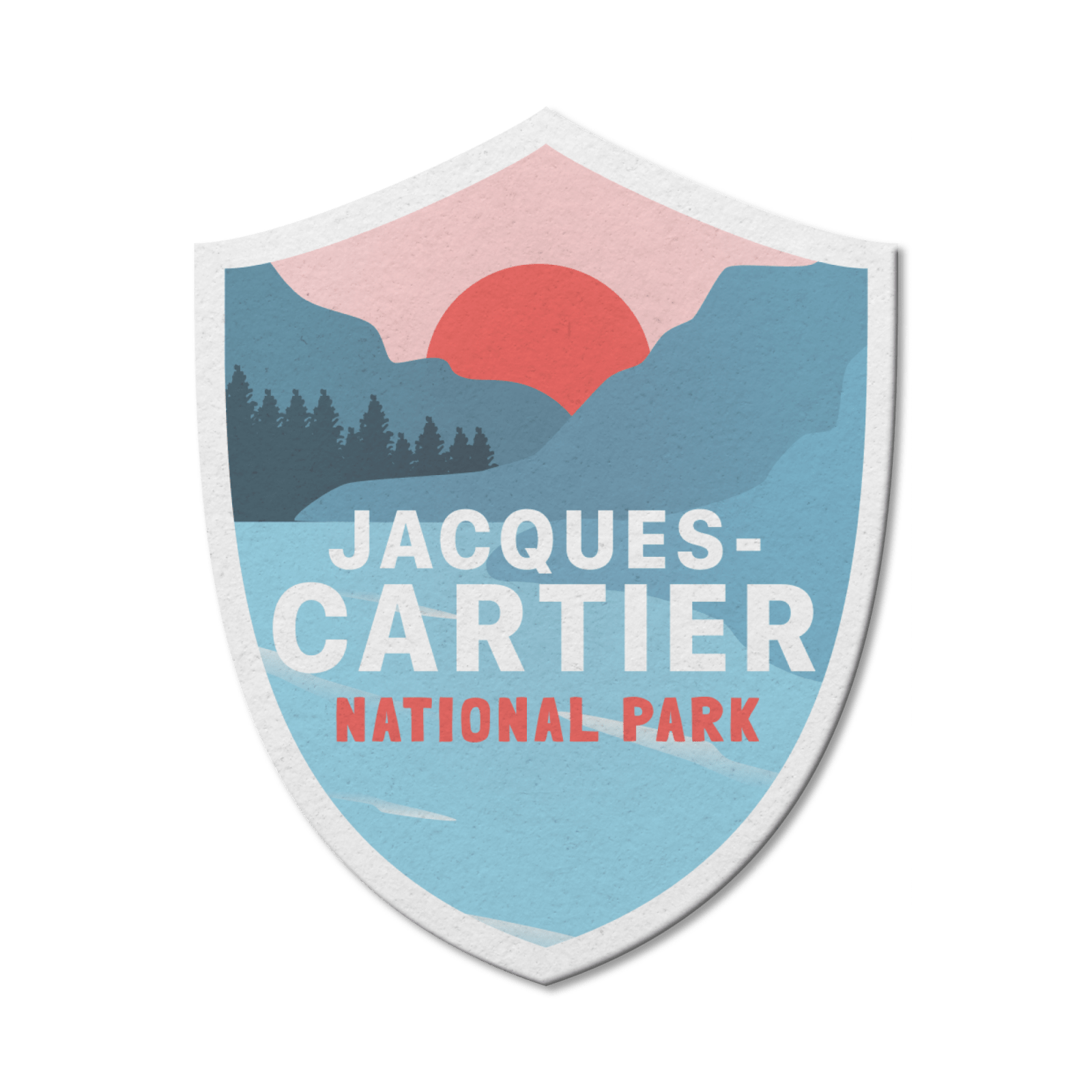 Autocollant en vinyle imperméable du parc national Jacques-Cartier, Québec 