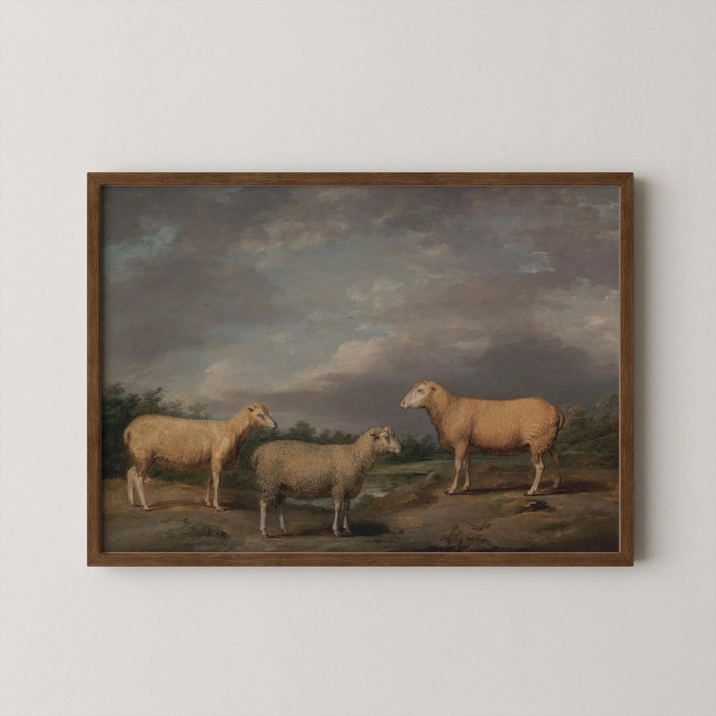 James Ward - Moutons de Ryelands | Paysage célèbre à l'atmosphère mélancolique (disponible encadré à la main ou sans cadre)