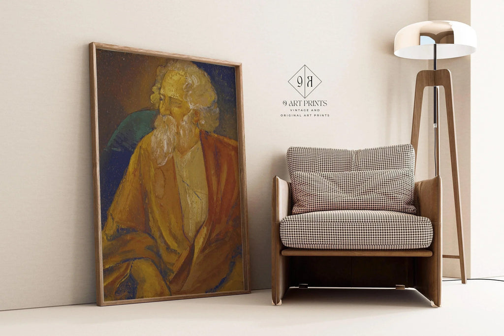 Jamini Roy - Rabindranath Tagore | Bengali Art (available handframed or unframed)