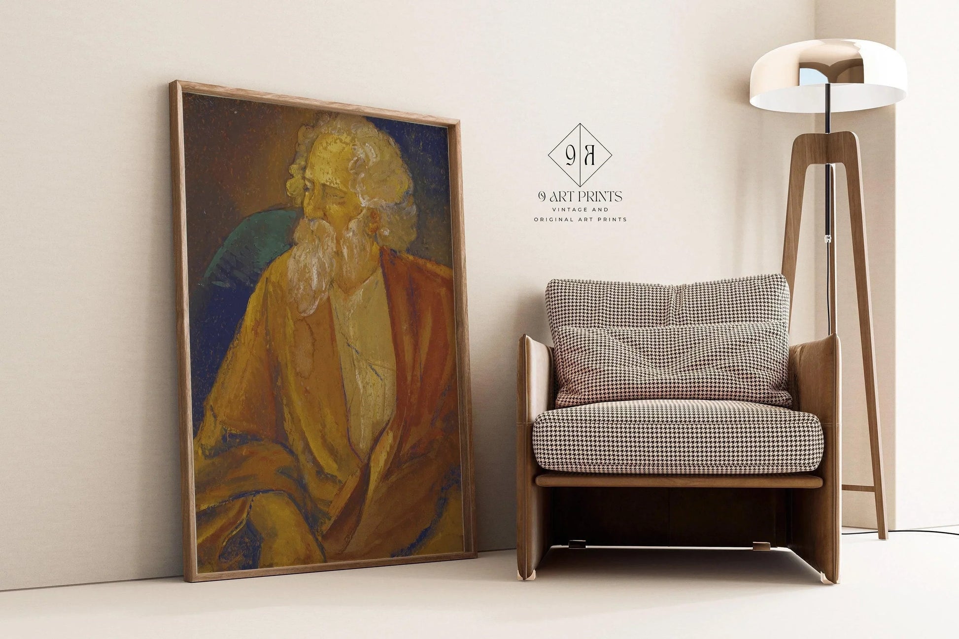 Jamini Roy - Rabindranath Tagore | Bengali Art (available handframed or unframed)