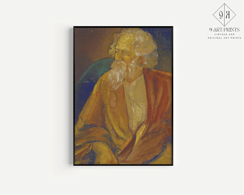 Jamini Roy - Rabindranath Tagore | Bengali Art (available handframed or unframed)