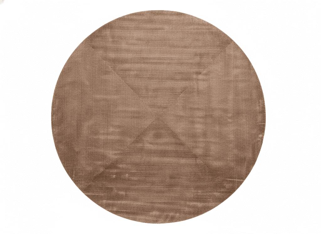 Japandi Style Handcrafted Round Rug