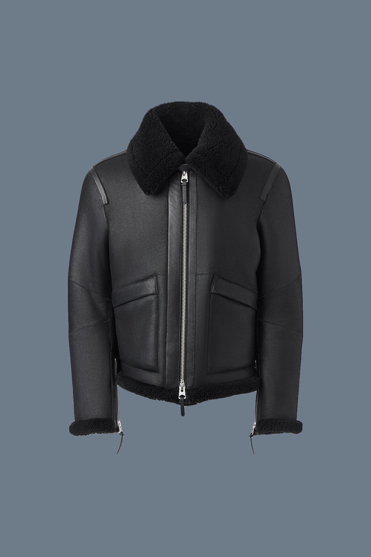 KRISTIAN Sheepskin jacket with spread collar